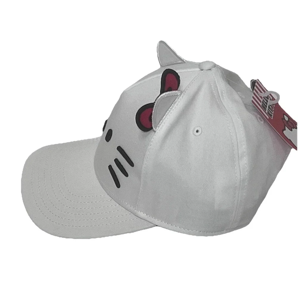 Hello Kitty‎ 3D Face Women Snapback Cap Embroidered Red White Hat One Size